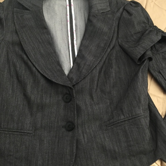 Womens Black Denim Jacket & Pant~ Sz XL/12 - Picture 2 of 7